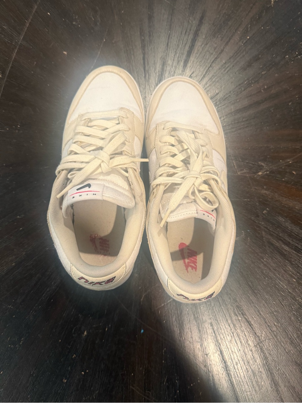 Nike Dunk Beige and Cream Low-Top Sneakers